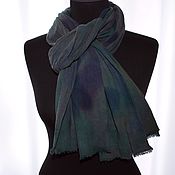 Аксессуары handmade. Livemaster - original item Scarf demi-season multicolored wild silk itchy batik female male. Handmade.