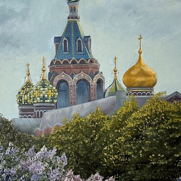 Картины и панно ручной работы. Ярмарка Мастеров - ручная работа "Спас на Крови". Handmade.