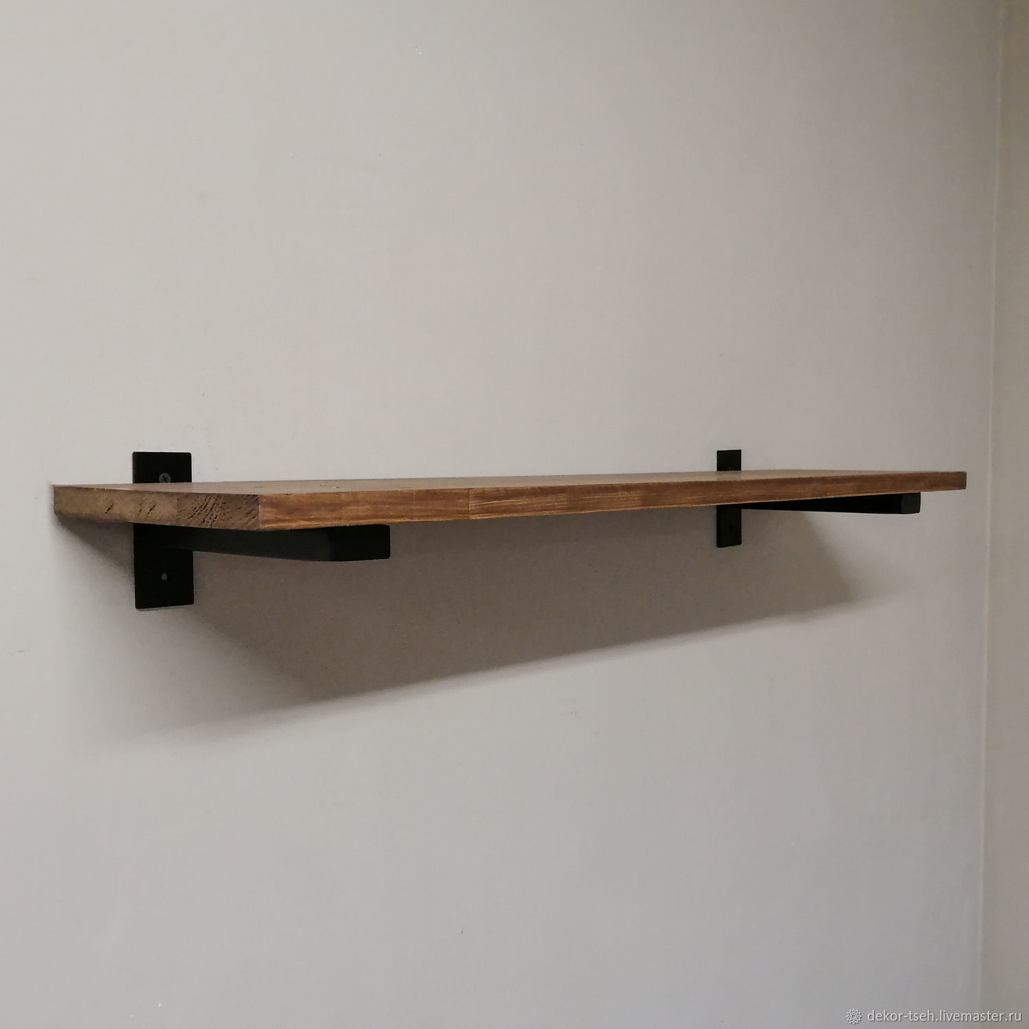 Wall shelf made of wood and pipes in Loft style купить на Ярмарке