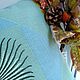 Подушка акцентная, интерьерная "Лист пальмы". Подушки. ИРИС Текстиль и Вышивка. Ярмарка Мастеров.  Фото №6