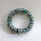 Украшения handmade. Livemaster - original item Bracelet of metal wire with beads. Handmade.