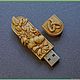 Gift flash drive made of wood 'Wedding' z11085. Souvenirs3. Zlatiks2. Ярмарка Мастеров.  Фото №4