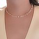 Колье из розового кварца и жемчуга. Колье. Jewelry KCV | Стильные украшения. Интернет-магазин Ярмарка Мастеров.  Фото №2