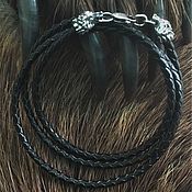 Русский стиль handmade. Livemaster - original item leather cord braided 