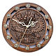 Carved wall clock 'Coat of Arms of Russia' made of wood, Interior elements, St. Petersburg,  Фото №1