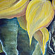 Sunflower painting, oil on canvas, 30 x 40. Pictures. Valeria. My Livemaster. Фото №4