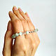 Women's bracelet made of natural stones. Angelit. Bead bracelet. Roshanee. My Livemaster. Фото №4