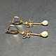 Dragonfly earrings585 gold, pearl. Earrings. masterskai. My Livemaster. Фото №5