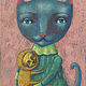 Картина маслом на холсте "CATs Love", Картины, Санкт-Петербург,  Фото №1