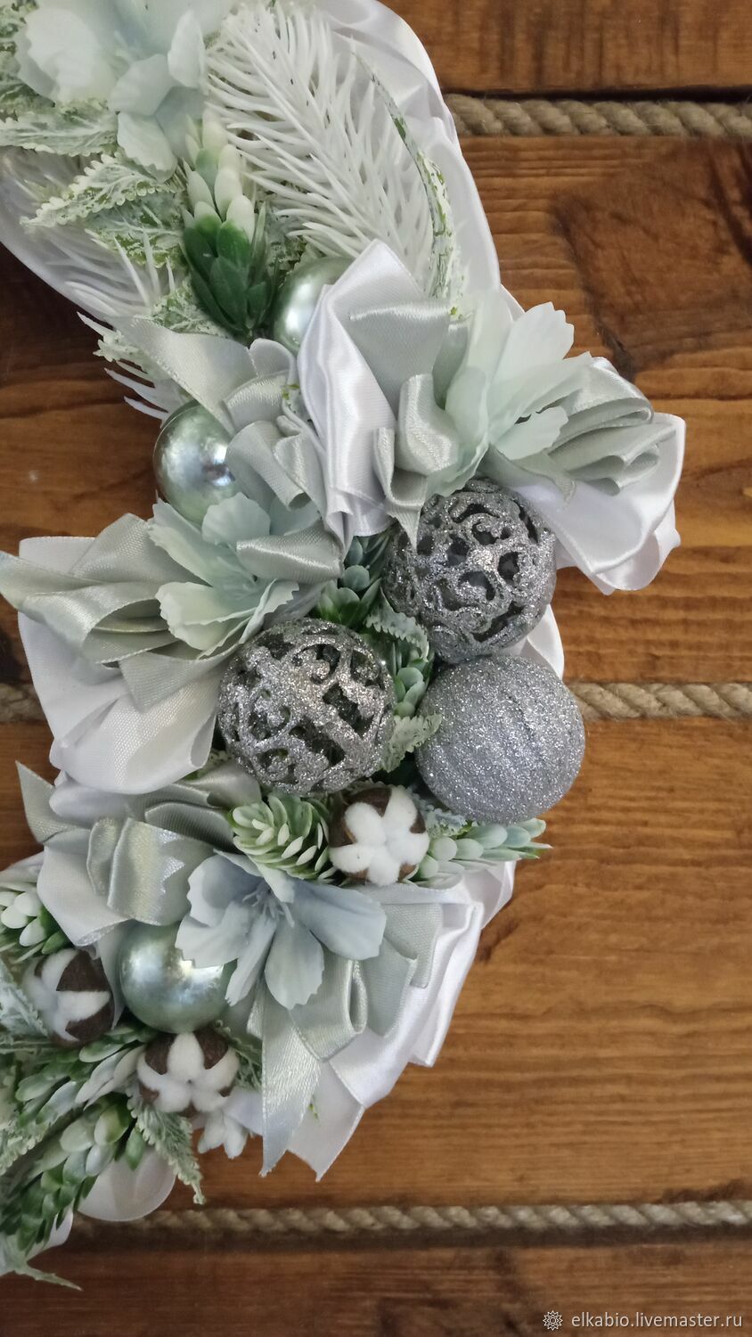 Новогодний венок с игрушкой Эстетика зимы Б21-В44 в интернет-магазине ...