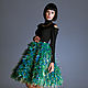 Платье с пышной юбкой, из 3D ткани созданной вручную от "АгАтА". Платья. АгАтА. Интернет-магазин Ярмарка Мастеров.  Фото №2