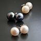 Stud Earrings with natural pearls Black Peacock. Stud earrings. Little pleasures for every day. My Livemaster. Фото №5