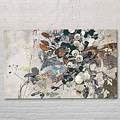 Картины и панно handmade. Livemaster - original item Interior painting 120h80 cm Plant with white boxes. Handmade.