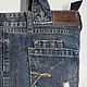 Сумка-тоут: классика из джинсы. Классическая сумка. Jeans bags by Anna. Ярмарка Мастеров.  Фото №8