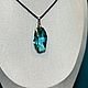 Кристалл Swarovski Аквамариновый метеорит. Подвеска. TLN North. Интернет-магазин Ярмарка Мастеров.  Фото №2