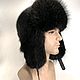 Ушанка из меха бобра и ондатры. Цельномеховая. Шапка-ушанка. Мастерская Мери. Интернет-магазин Ярмарка Мастеров.  Фото №2