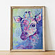 Animal painting 'Rainbow Giraffe'. Painting on canvas. Pictures. Lifia Art. Online shopping on My Livemaster.  Фото №2