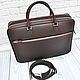 Men's bag made of genuine calfskin in brown!. Men\'s bag. SHOES&BAGS. Online shopping on My Livemaster.  Фото №2