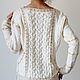 Women's white lightweight pullover Italian Merino lace. Pullover Sweaters. sxema. Online shopping on My Livemaster.  Фото №2