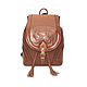  Women's backpack leather light brown Valletta Mod. R. 50, Backpacks, St. Petersburg,  Фото №1