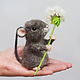 Mouse Steve with dandelion felted toy made of wool. Felted Toy. Natalya Gorshkova Cute toys felting. Online shopping on My Livemaster.  Фото №2