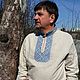 второй вариант рубахи на небеленом льне