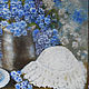 Wildflower bouquet painting still life oil on canvas Forget me not art. Pictures. Art Gallery by Natlya Zhdanova. My Livemaster. Фото №6