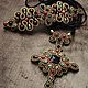 Soutache set of 'gold Cross', Jewelry Sets, Moscow,  Фото №1