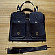Leather bag 'BIG BLACK'. Classic Bag. NETABUKVA. My Livemaster. Фото №4