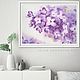 Painting lilac branch on a white background watercolor in the bedroom a bouquet of flowers, Pictures, Moscow,  Фото №1