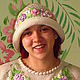 Шапочка летняя с ручной вышивкой " Яблоневый цвет ", Шляпы, Домодедово,  Фото №1