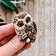 Brooch ' Sychik». Owl is the barn owl. Brooches. Coffeelena. My Livemaster. Фото №4