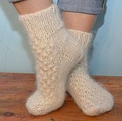 Knee socks down knitted warm goat down