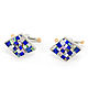 CUFFLINKS with Lapis and mother of Pearl. Cufflink with natural stones, Cuff Links, Moscow,  Фото №1