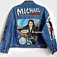 Джинсовая куртка с рисунком Майкл Джексон Michael Jackson. Верхняя одежда мужская. Ольга  (nigelolart). Ярмарка Мастеров.  Фото №6