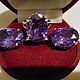 Set of AMETHYST silver Nickel silver:new year 1995,BEAUTY!, Vintage jewelry sets, Moscow,  Фото №1