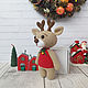 New Year's Fawn Scandi stuffed Deer Toy. Stuffed Toys. Вязаные игрушки - Ольга (knitlandiya). Online shopping on My Livemaster.  Фото №2