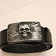 Biker belt 'Skull'. Straps. buffalo-goods. Online shopping on My Livemaster.  Фото №2