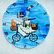 Wall clock in the technique of fusing Cheerful cook, Watch, Kazan,  Фото №1