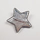Brooch silver Star, embroidered with beads and pearls. Brooches. Zveva. My Livemaster. Фото №4