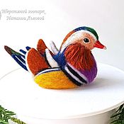 Куклы и игрушки handmade. Livemaster - original item Duck Mandarin Drake / Interior bird felted wool. Handmade.
