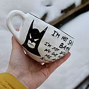 Посуда handmade. Livemaster - original item Batman Mug Batman Cup Nolan Ceramics DC Gift. Handmade.
