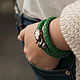 Snake Bracelet | Nickel Silver | Braided Leather. Braided bracelet. totemicashop. Online shopping on My Livemaster.  Фото №2