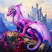 Картины и панно handmade. Livemaster - original item Painting Purple Dragon. Fantasy art. buy painting artist. Handmade.