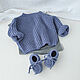 Knitted set for a boy: booties, pants, cap, jumper. Gift for newborn. babyshop. Online shopping on My Livemaster.  Фото №2