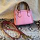 Mini handbag, made of genuine python leather, in pink!. Crossbody bag. SHOES&BAGS. Online shopping on My Livemaster.  Фото №2
