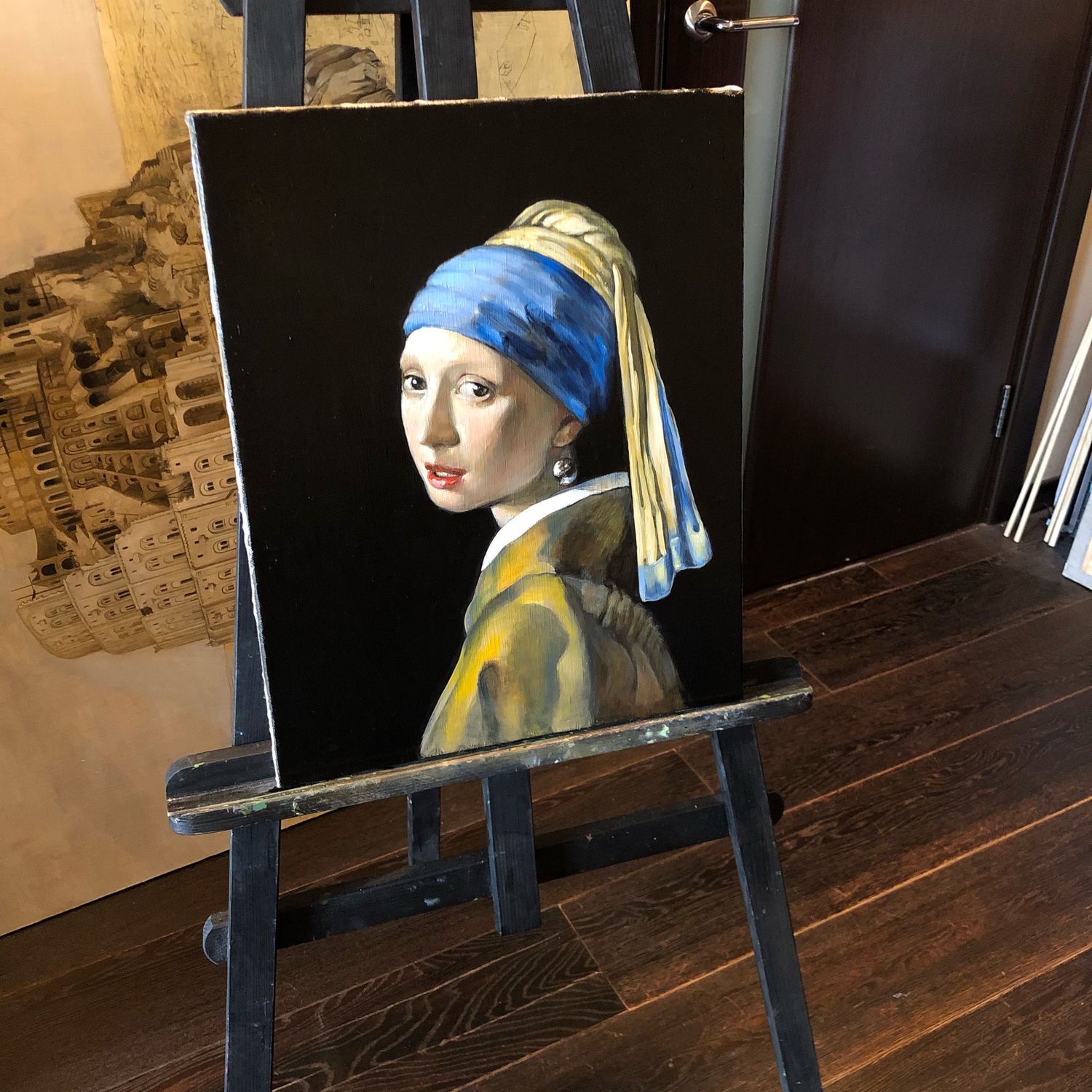 «Девушка с жемчужной сережкой»холст маслом в интернет-магазине на ...