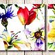 Floral triptych. Pictures. Beautiful Pictures. Online shopping on My Livemaster.  Фото №2