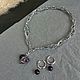 Silver choker necklace made of beads with an amethyst heart. Necklace. Only_you_byElena. My Livemaster. Фото №4