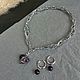Серебристое колье- чокер из бусин с сердцем из аметиста. Колье. STATEMENTS JEWELRY Only_you_byElena. Ярмарка Мастеров.  Фото №4